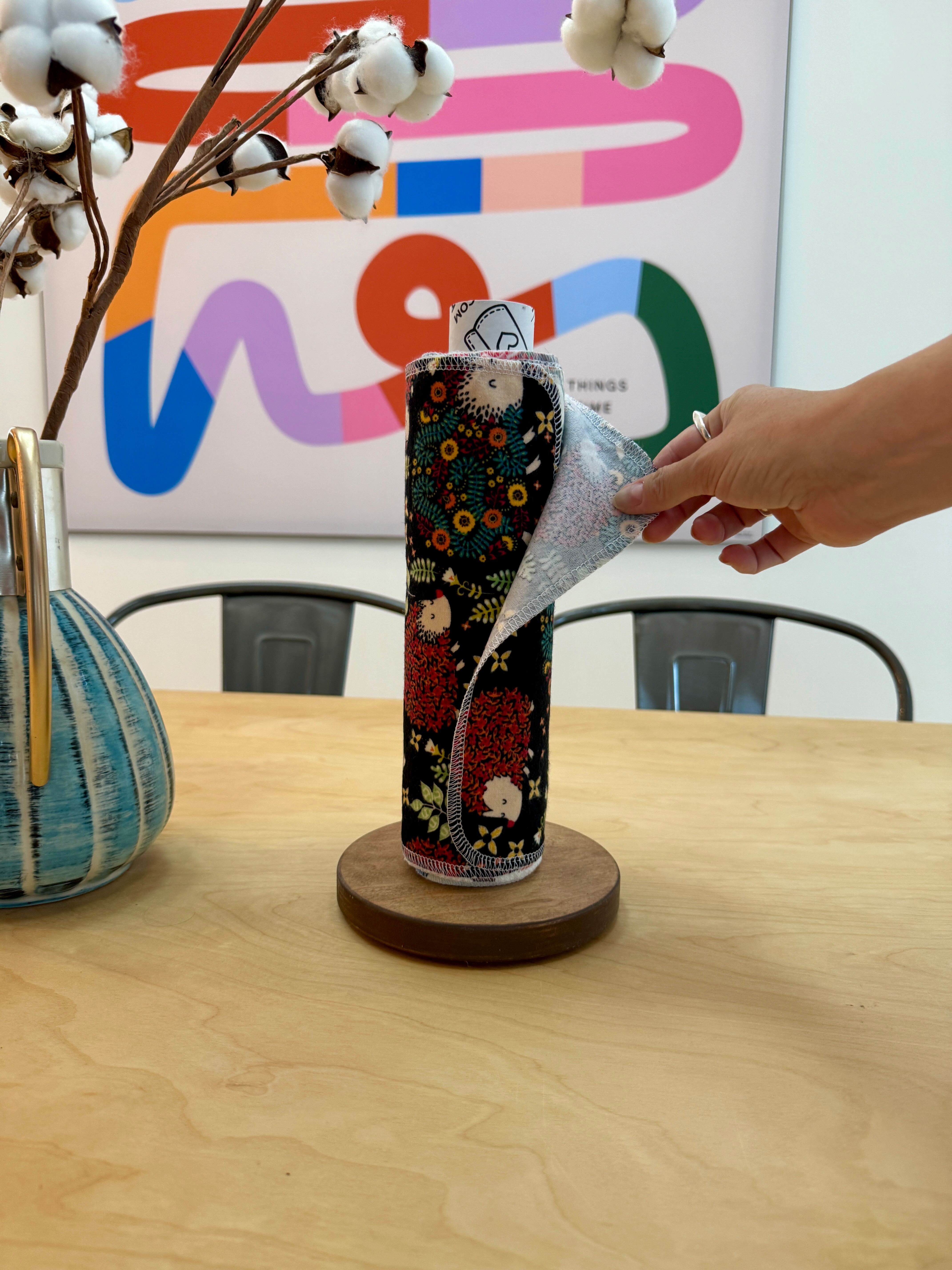 UNpaper® Towel Holder: Natural or Walnut stain