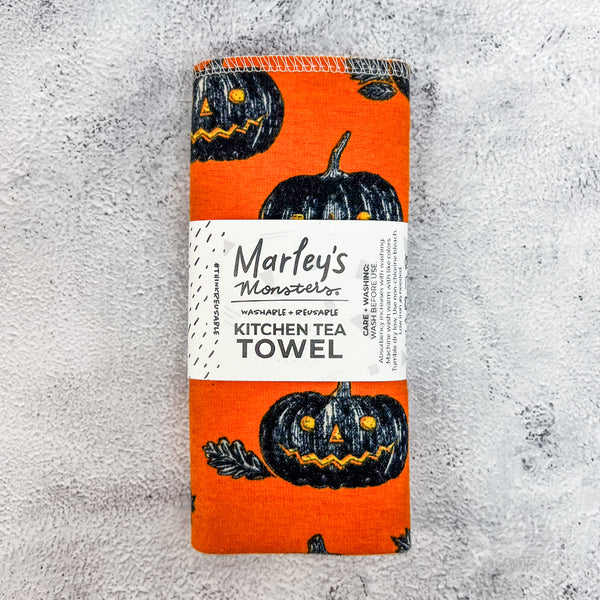 Kitchen Tea Towel: Halloween Prints