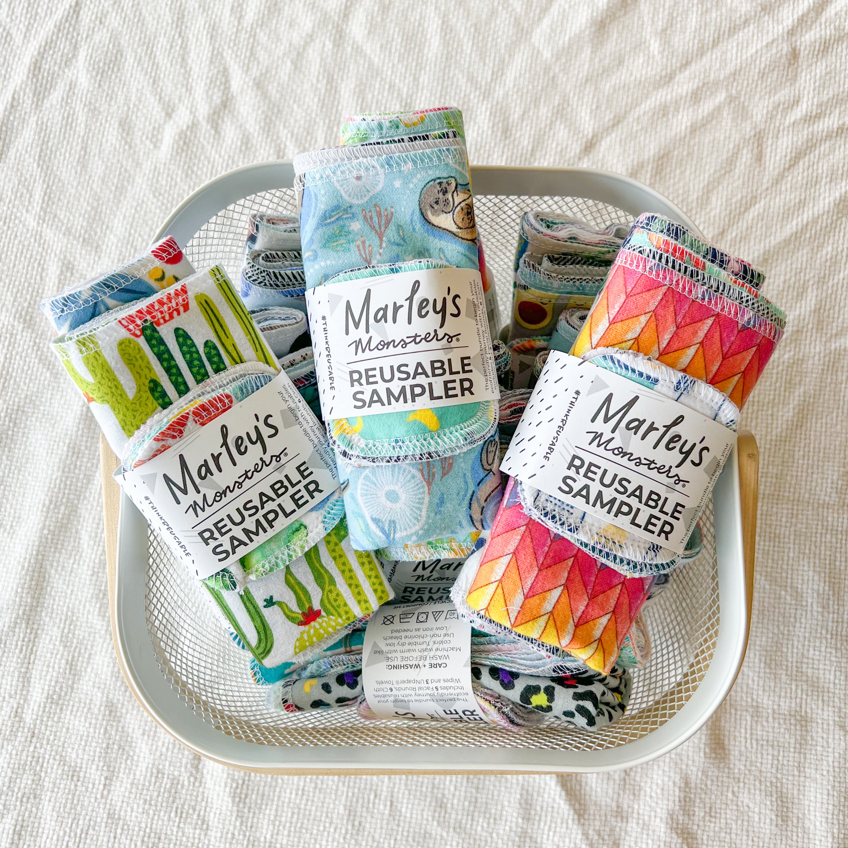 Sampler Cloth Reusable Cloth Sampler Set - Reusable Cloths | Marley's Monsters