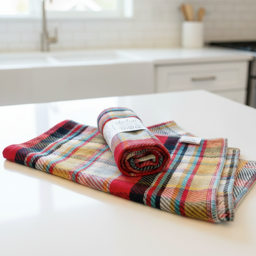 Kitchen Tea Towel: Vibrant Plaids