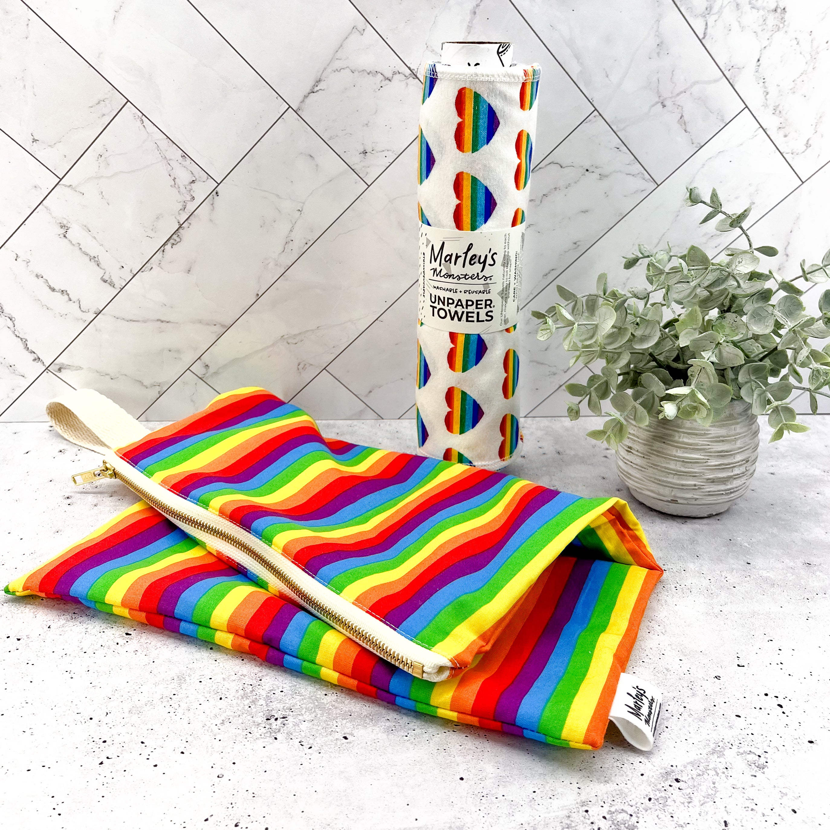 Wet Bag Kit: Pride Edition - 12 Count Roll of UNpaper® Towels + Wet Bag