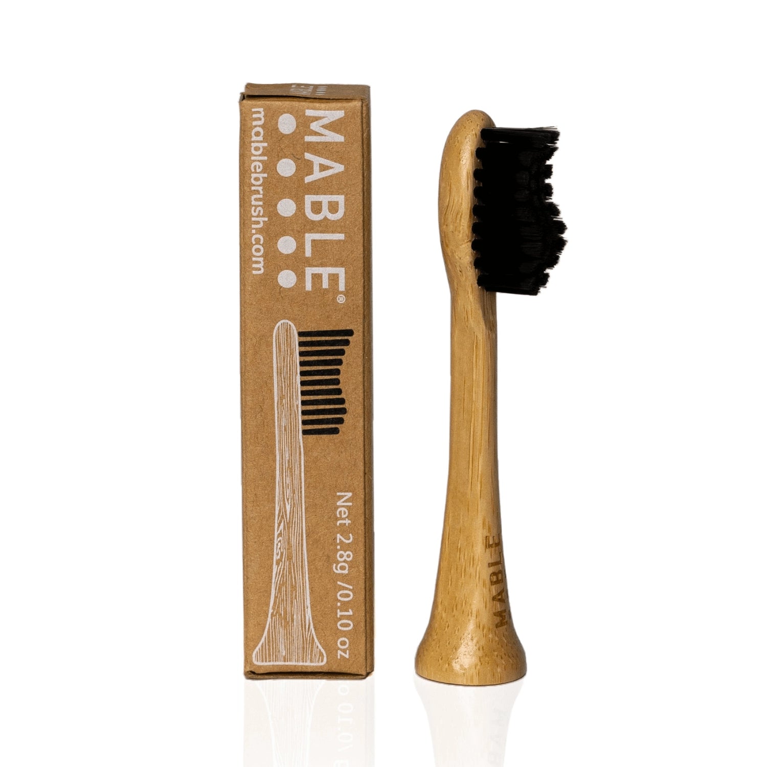 Bamboo Toothbrush Head compatible with Phillips One: Pack of 4