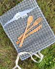 Cotton Utensil Roll: Picnic Checkered