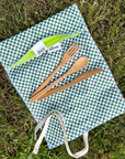 Cotton Utensil Roll: Picnic Checkered