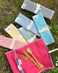 Cotton Utensil Roll: Picnic Checkered