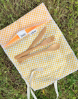 Cotton Utensil Roll: Picnic Checkered