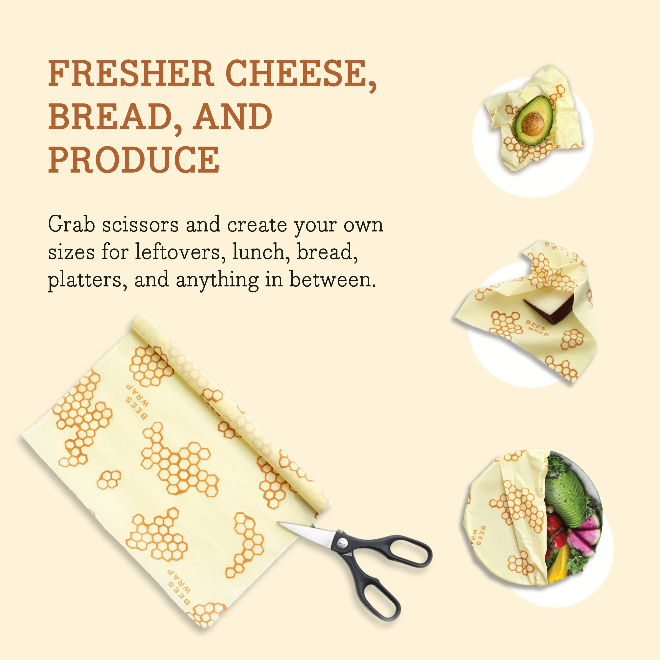 Beeswax Food Wrap: Cut-to-Size Roll