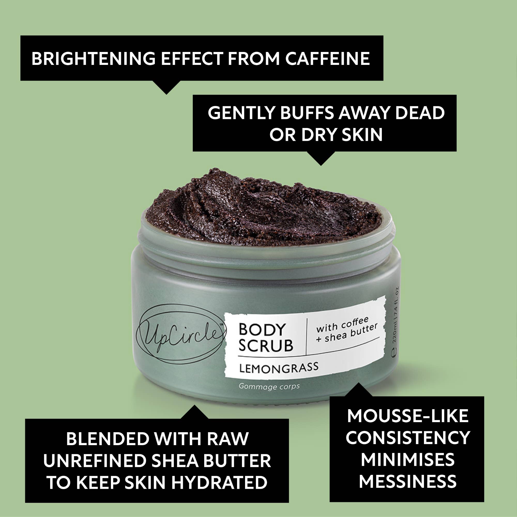 Body Scrub: Lemongrass with Coffee &amp; Shea Butter
