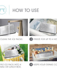 Stainless Steel Travel Ice Packs: 2 Pack