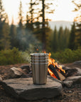 4-Pack Stainless Steel Cups: 8 or 12 oz