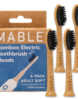 Bamboo Toothbrush Head: Pack of 4