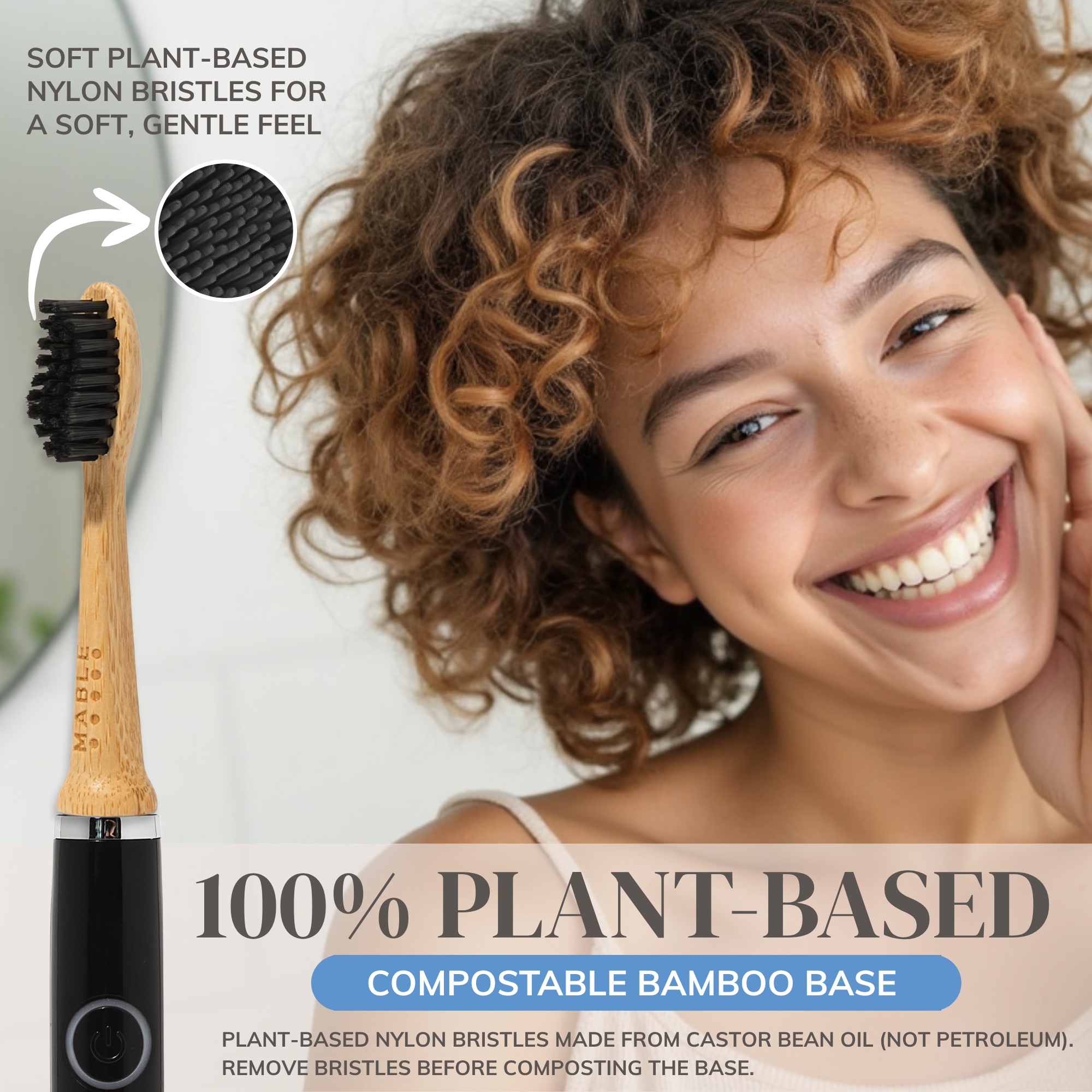 Bamboo Toothbrush Head: Pack of 4