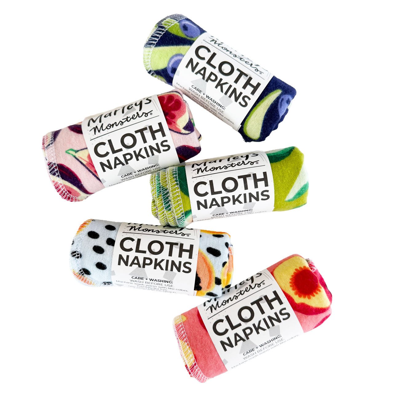 marley's monsters cloth napkins Cloth Napkins 6 Pack - Washable Napkins