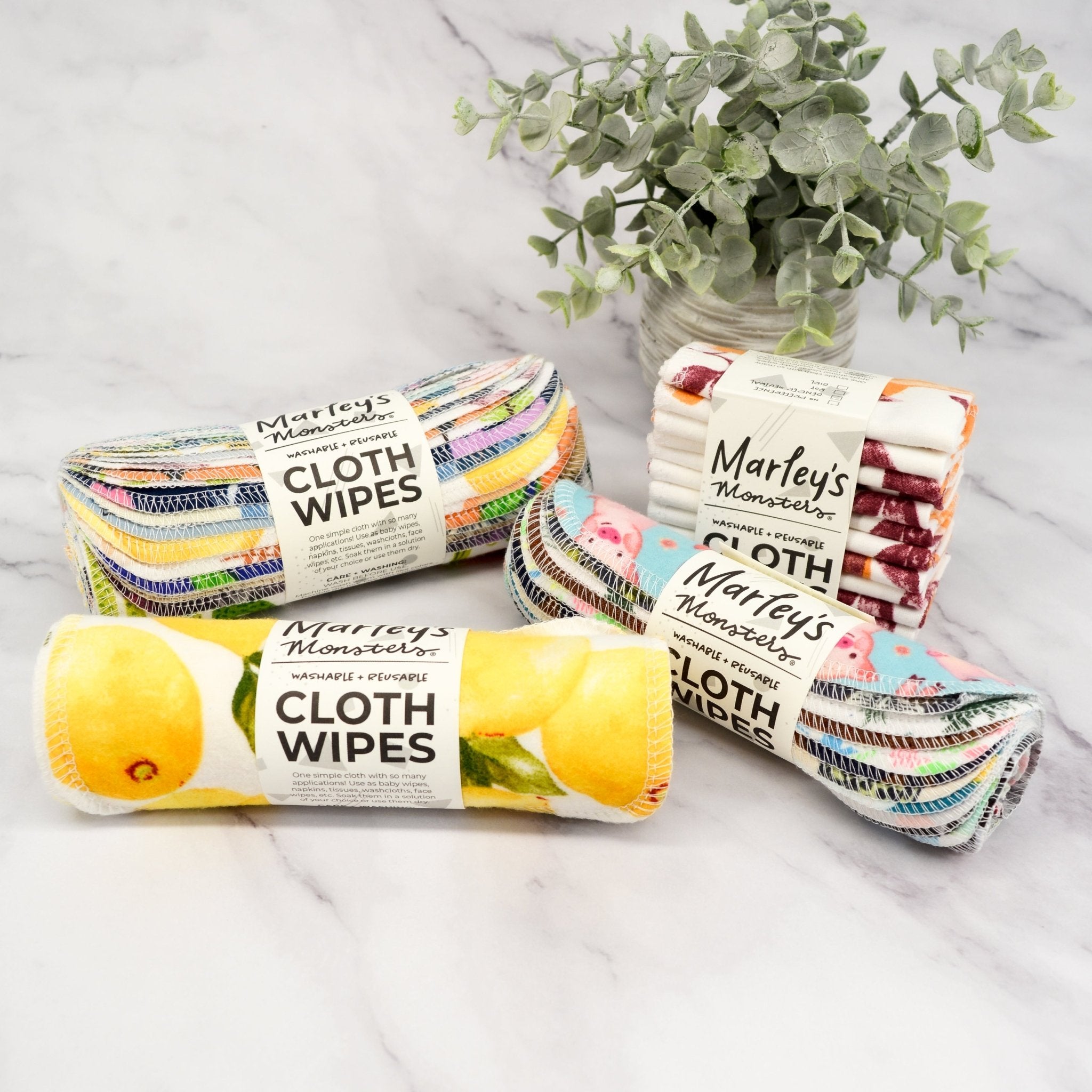 Cloth Wipes: Prints - Marley's Monsters