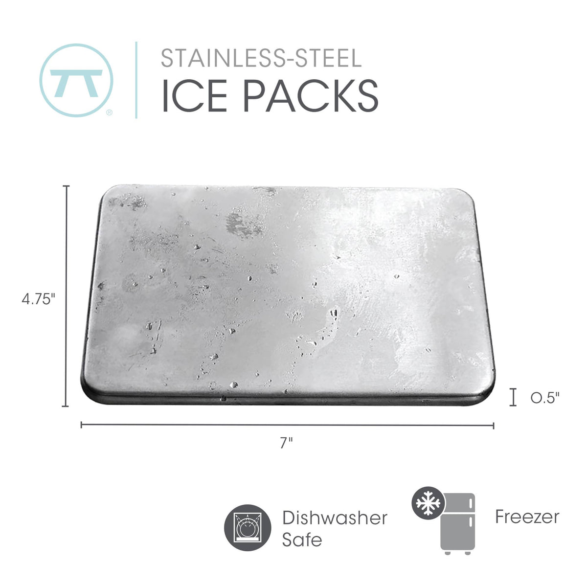 Stainless Steel Travel Ice Packs: 2 Pack