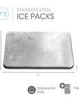 Stainless Steel Travel Ice Packs: 2 Pack