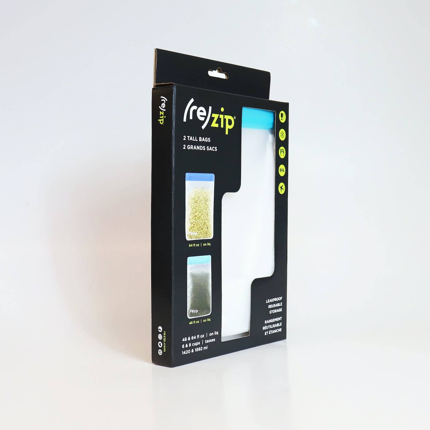 Reusable Stand-Up Snack Bags: 2-Pack