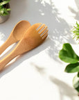 Bamboo Serving Tongs: 12"