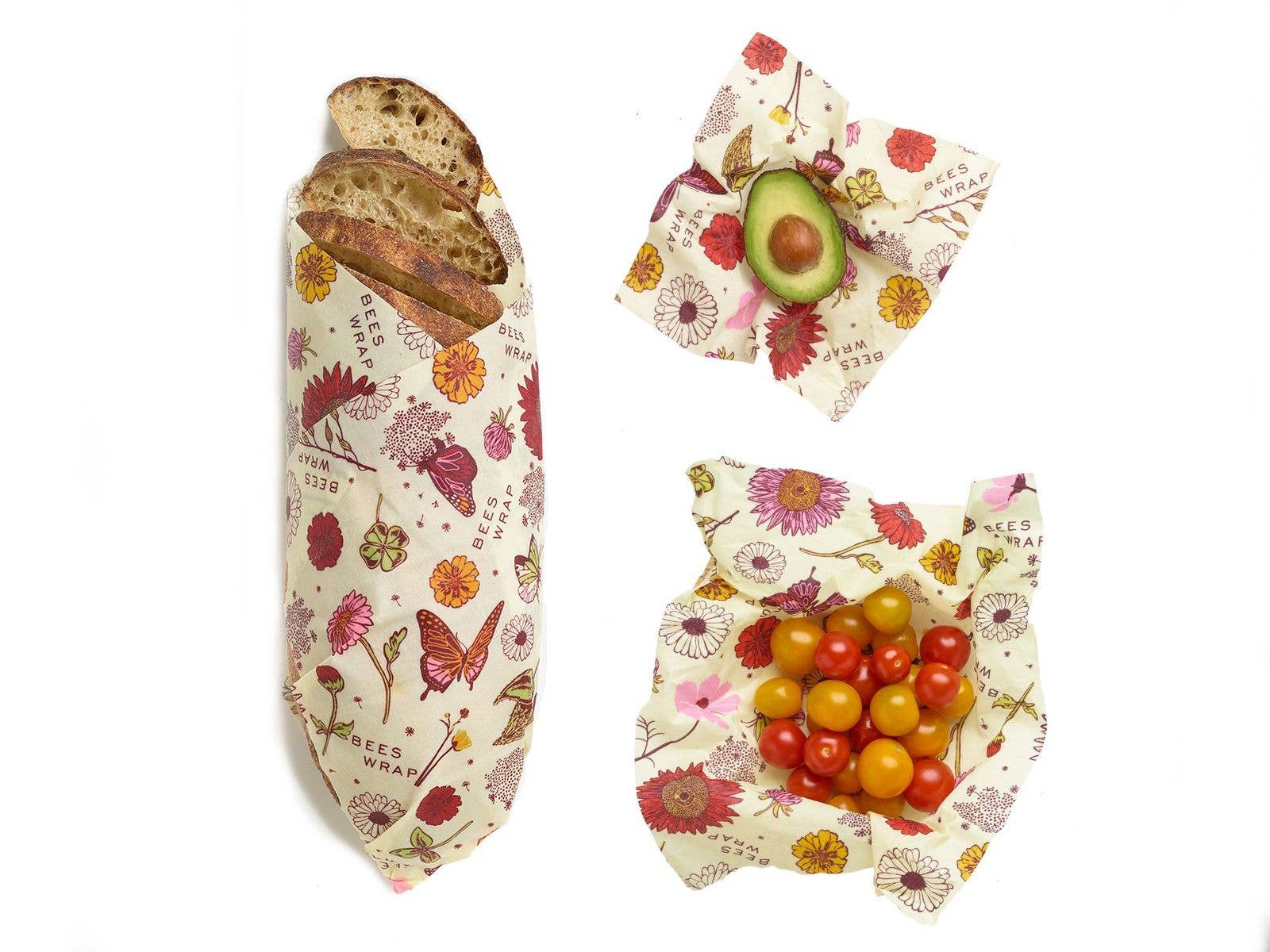 Beeswax Food Wrap: Meadow Magic Assorted 3 Pack