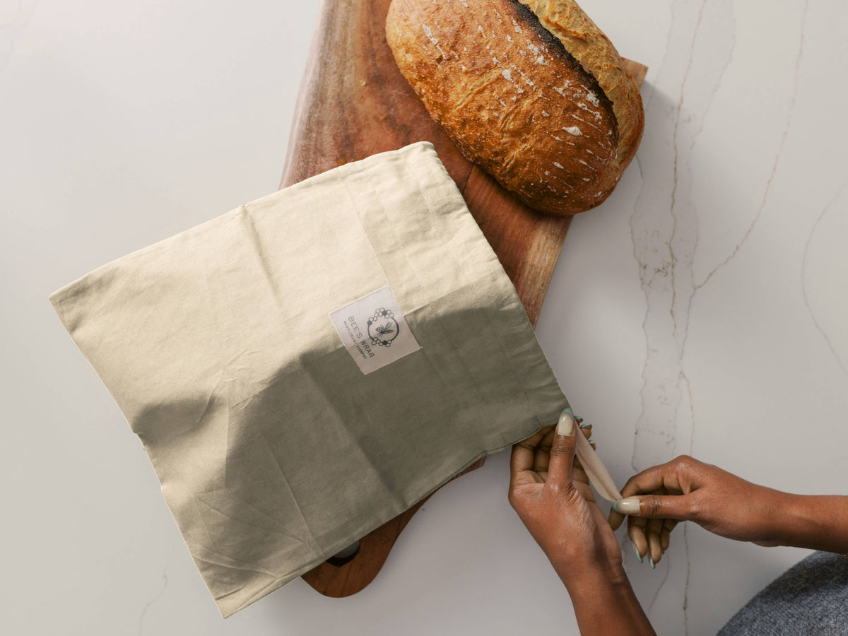 Beeswax Lined Bread Bag: Bees Wrap