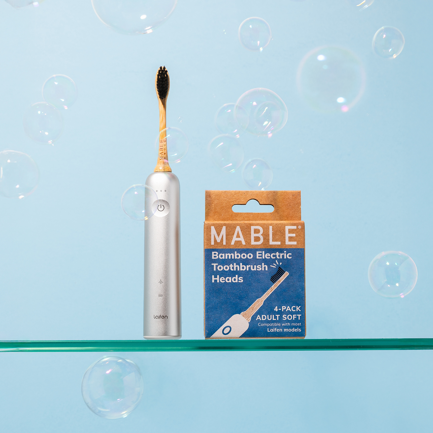 Bamboo Toothbrush Head: Pack of 4