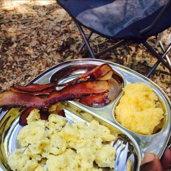 Camping Tray: Stainless Steel