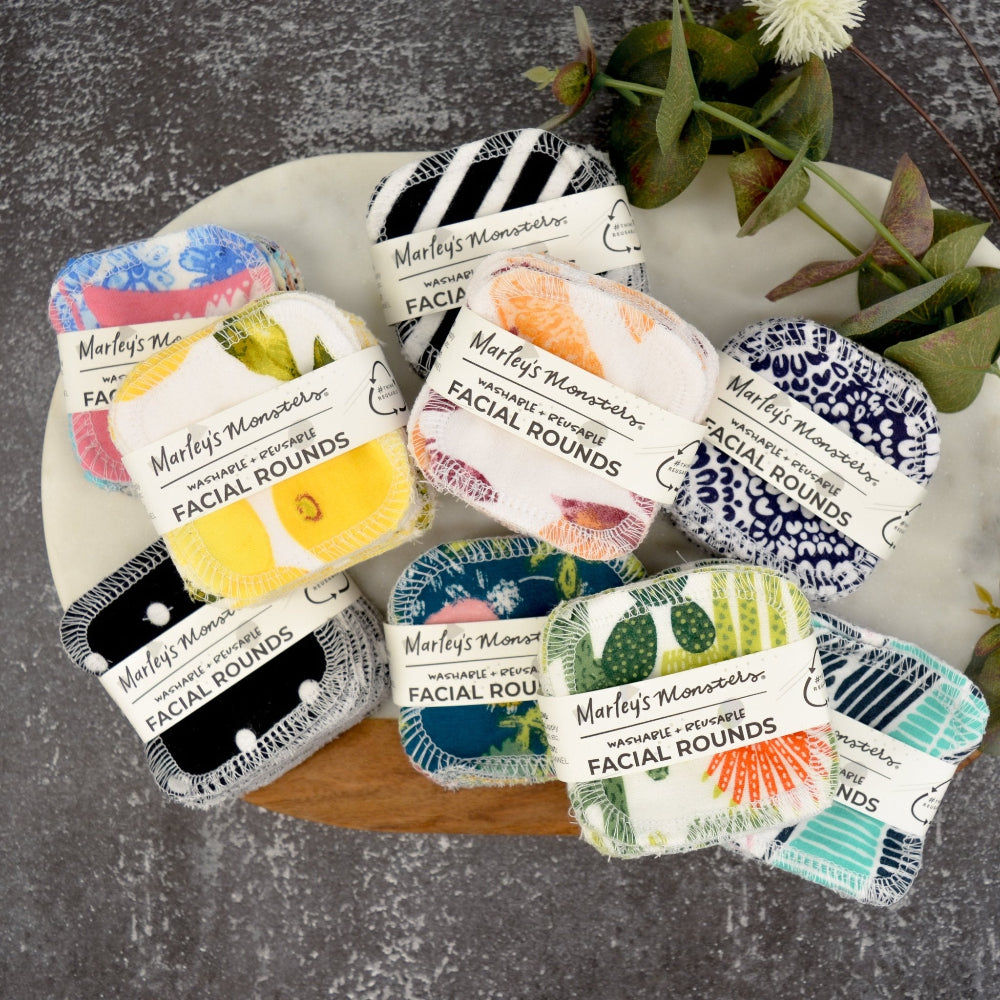 Facial Rounds sets in a variety of different prints