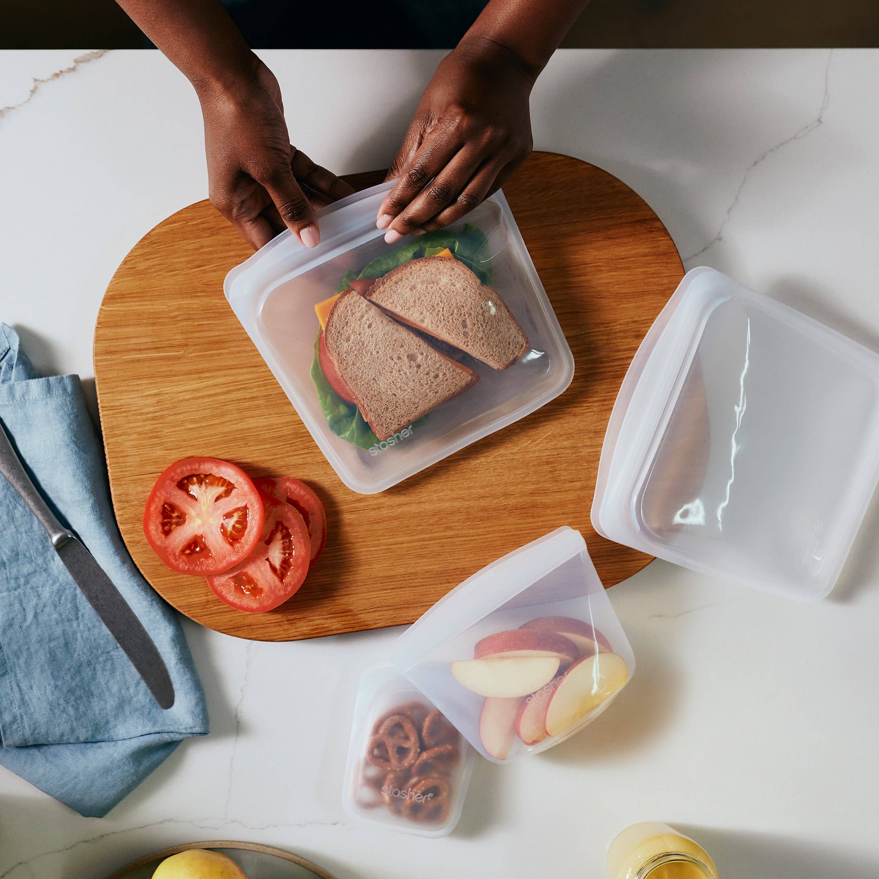 Silicone Bags: Back to School Lunch 2-Pack