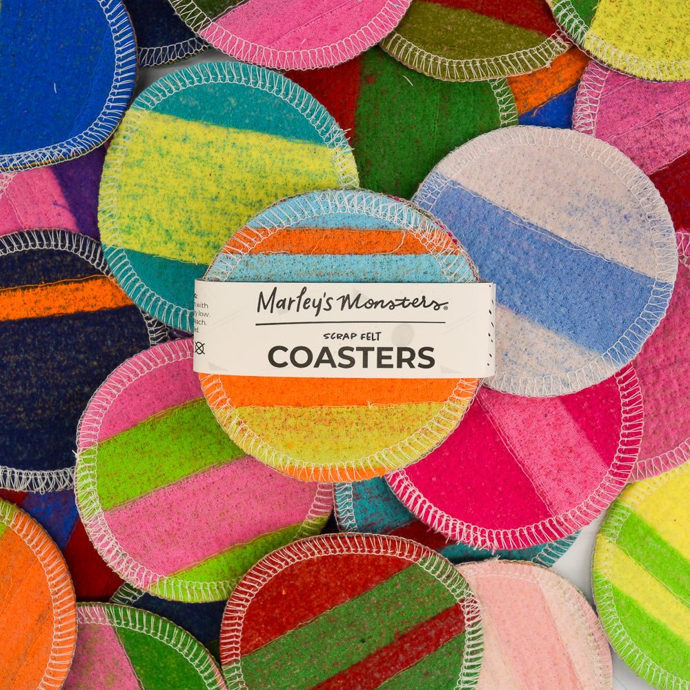 Scrap Felt Coasters: Color Blocking 6-Pack - Marley's Monsters