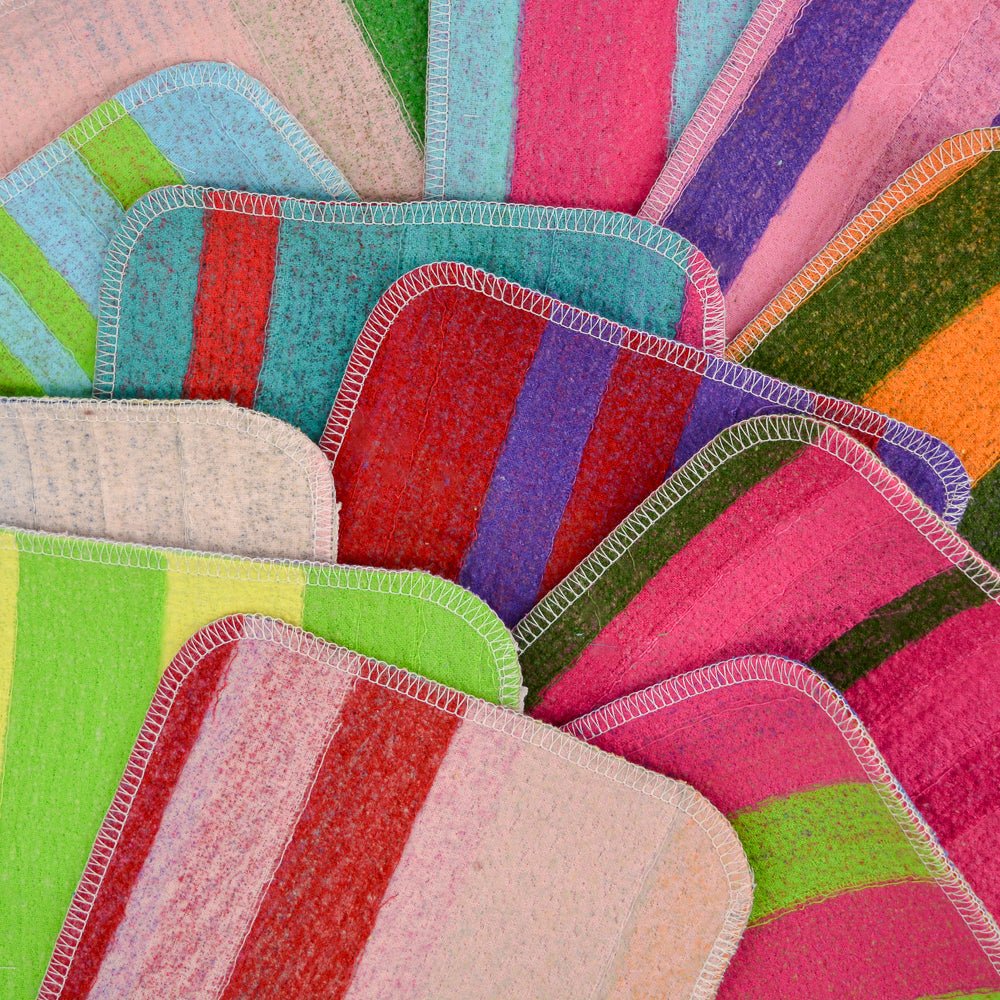 Scrap Felt Dish Cloth: Color Blocking - Marley&#39;s Monsters