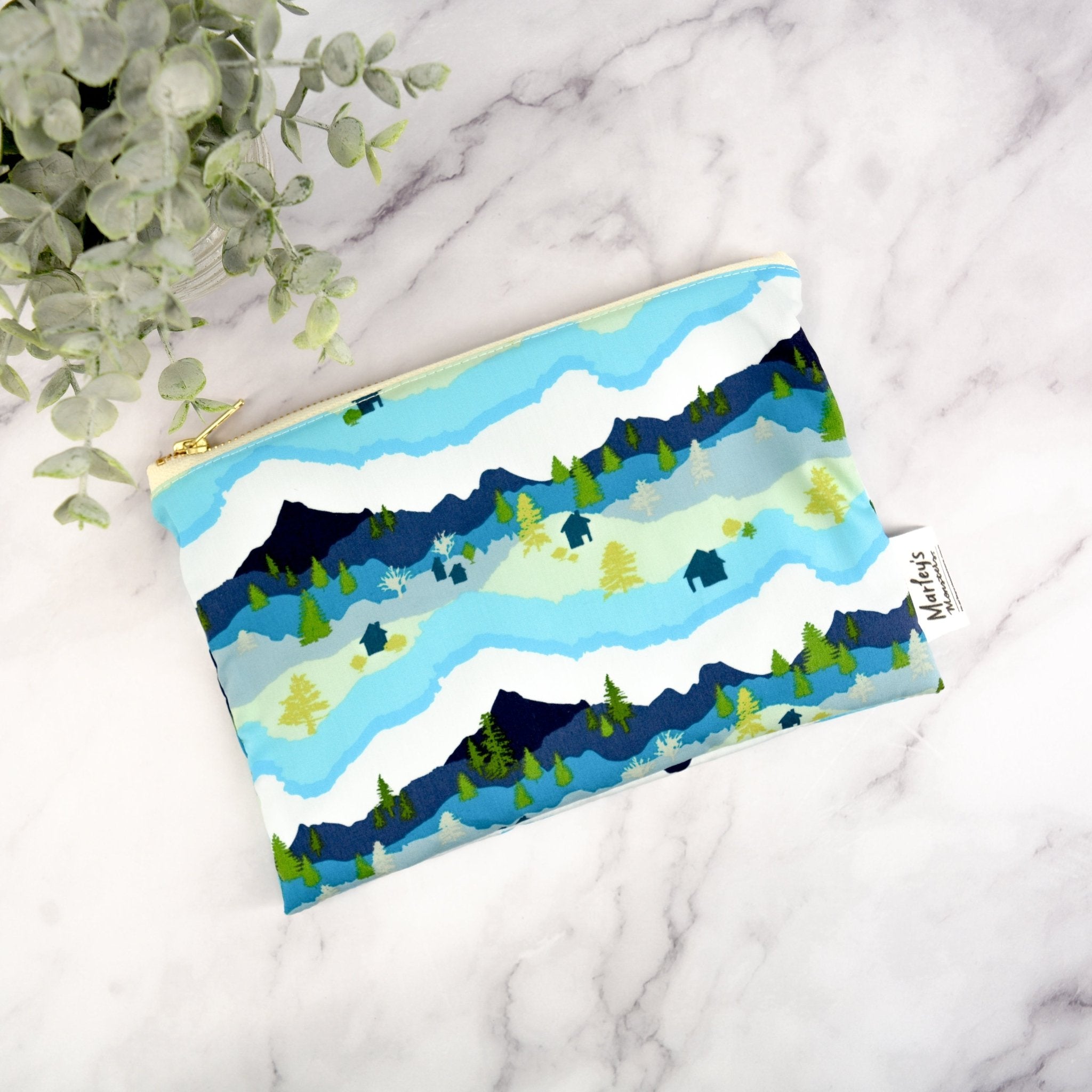 Wet Bag or Cosmetic Bag: Abstract Mountains - Marley&#39;s Monsters