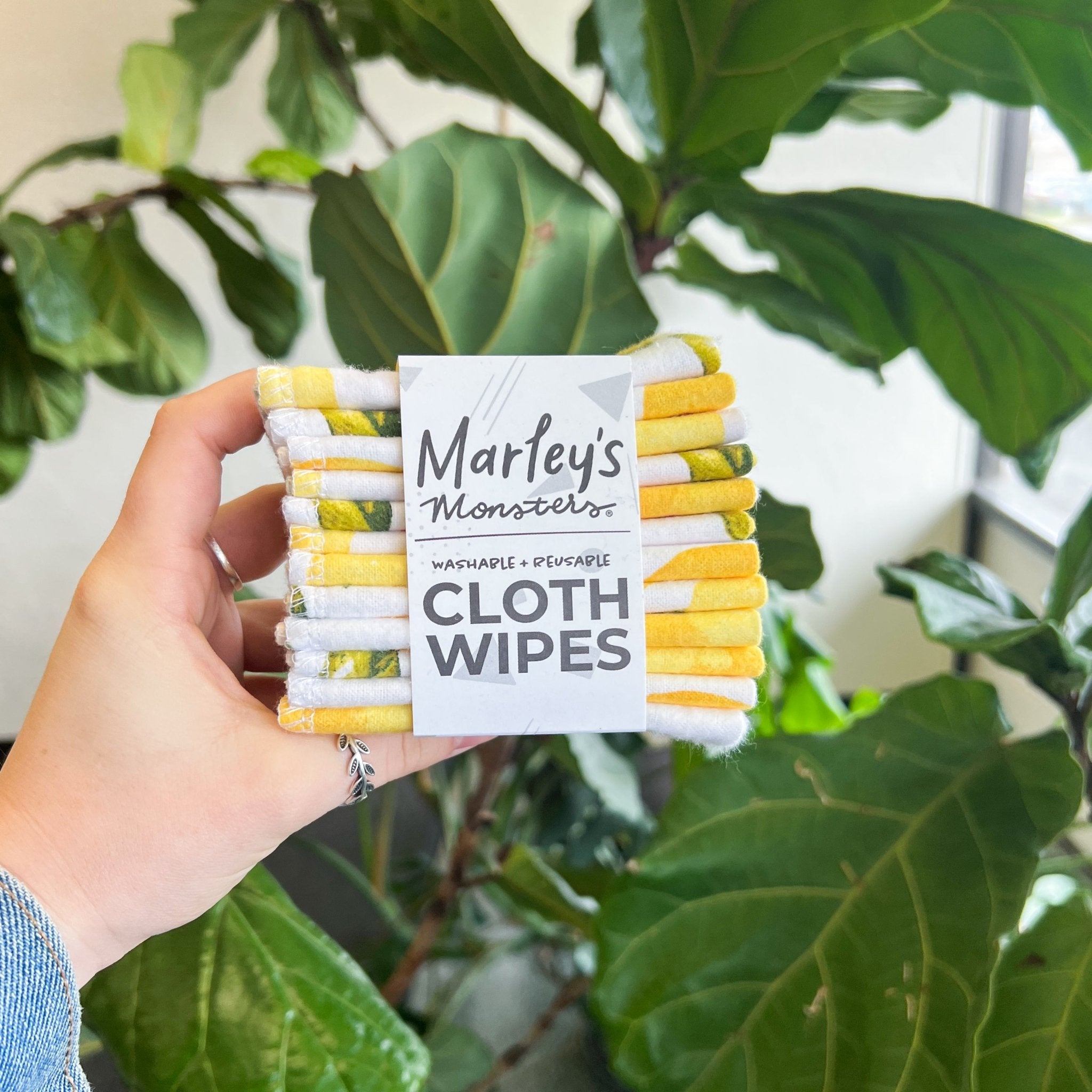 12 Cloth Wipes: Vintage Fruit - Marley's Monsters