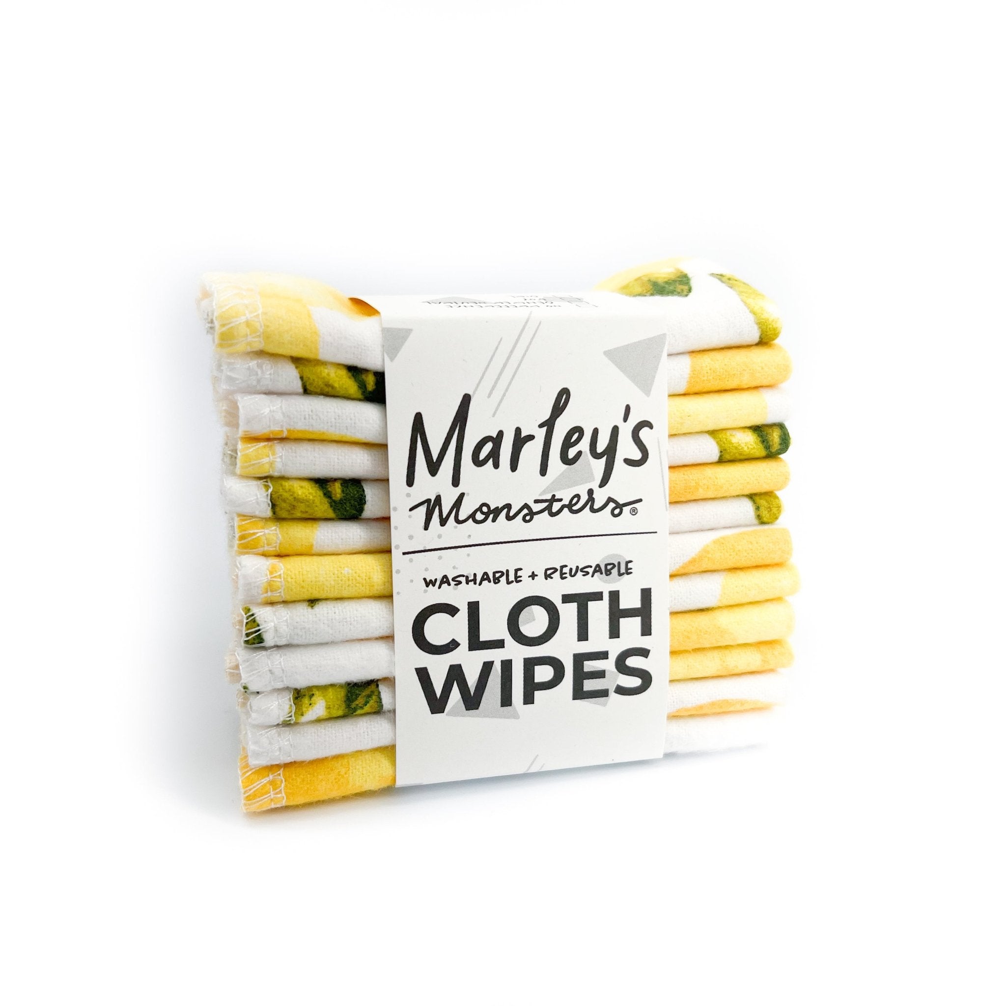 12 Cloth Wipes: Vintage Fruit - Marley's Monsters