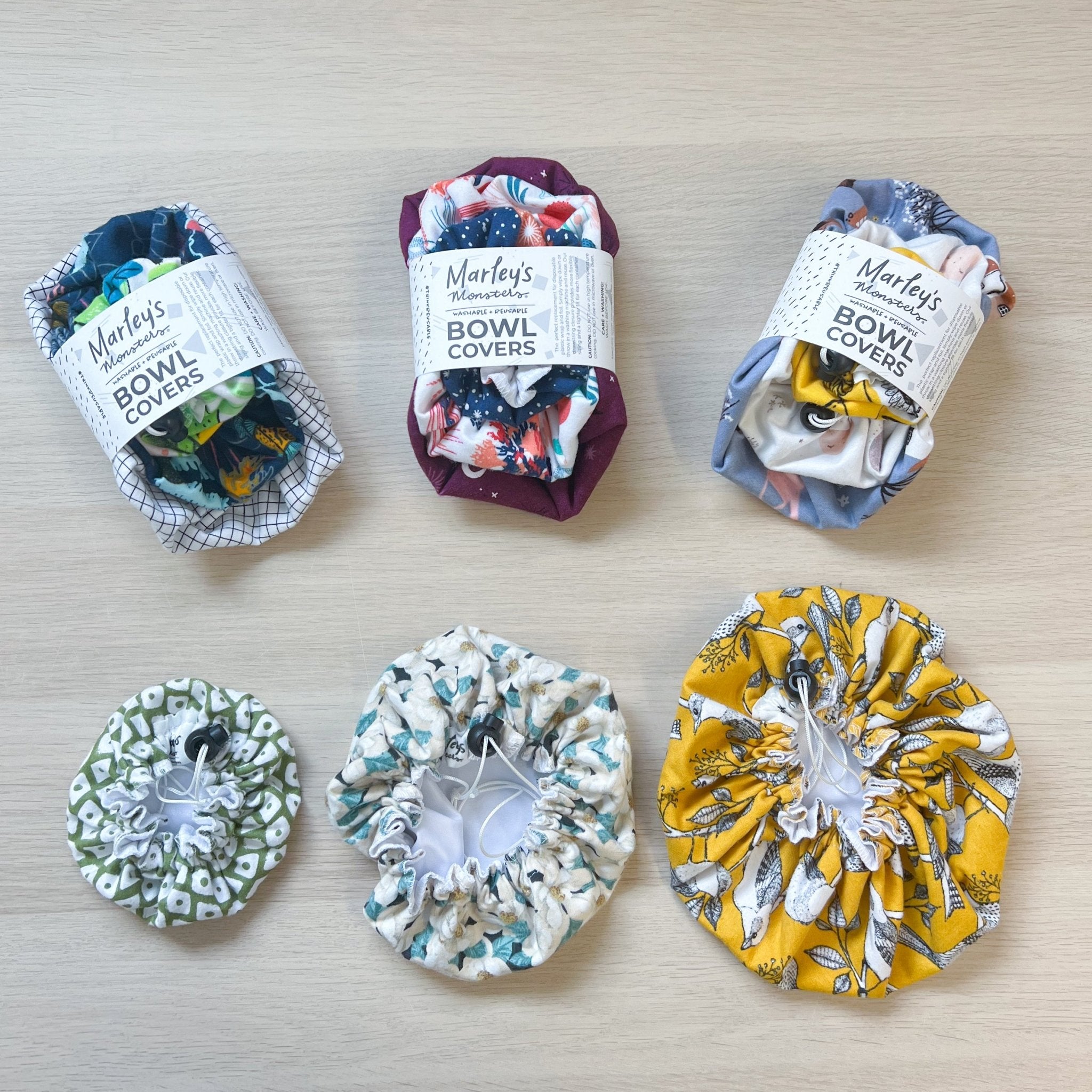 Marley's Monsters Reusable Fabric Bowl Covers (Set) - Thumbnail 5
