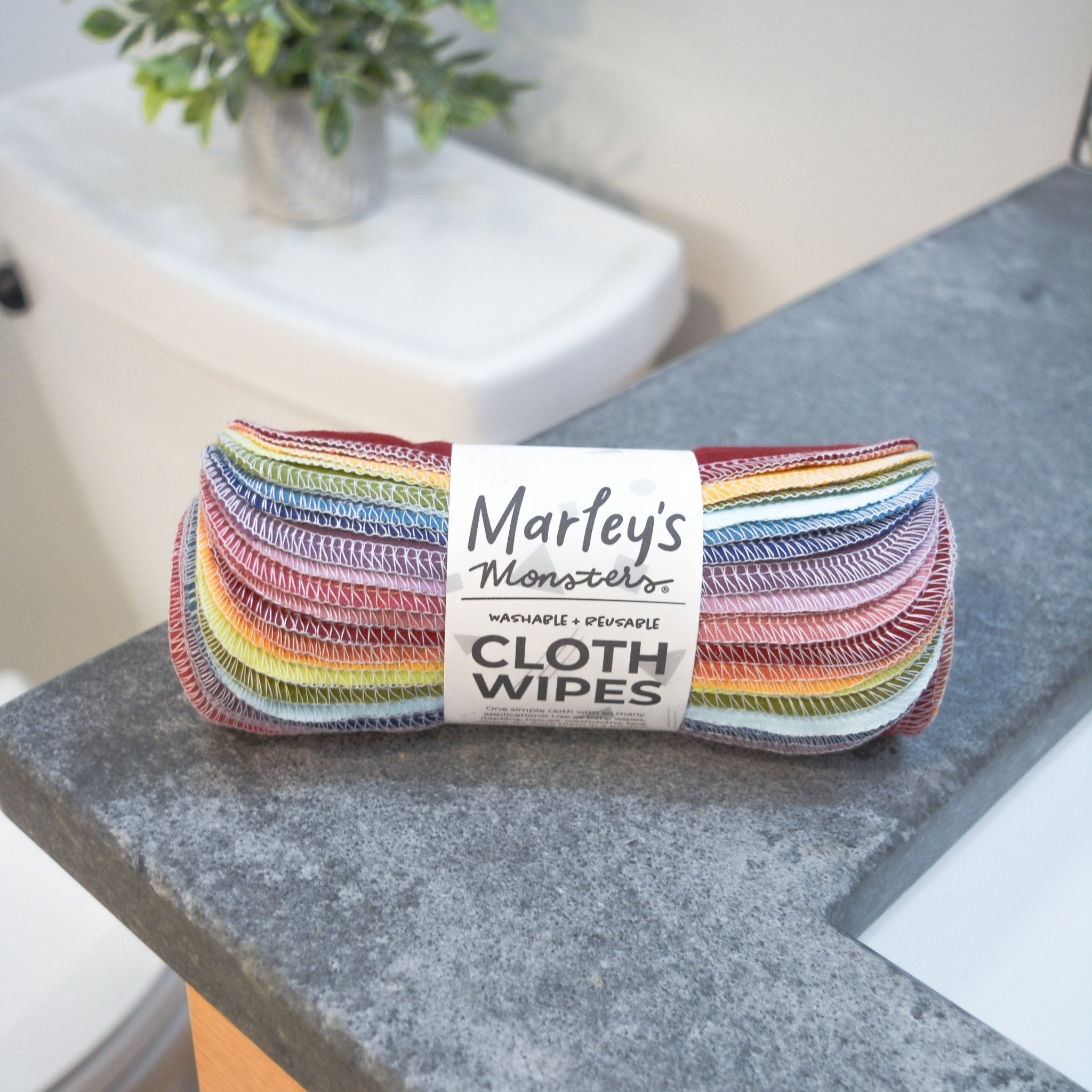 Cloth Wipes: Earthy Rainbow - Marley&#39;s Monsters