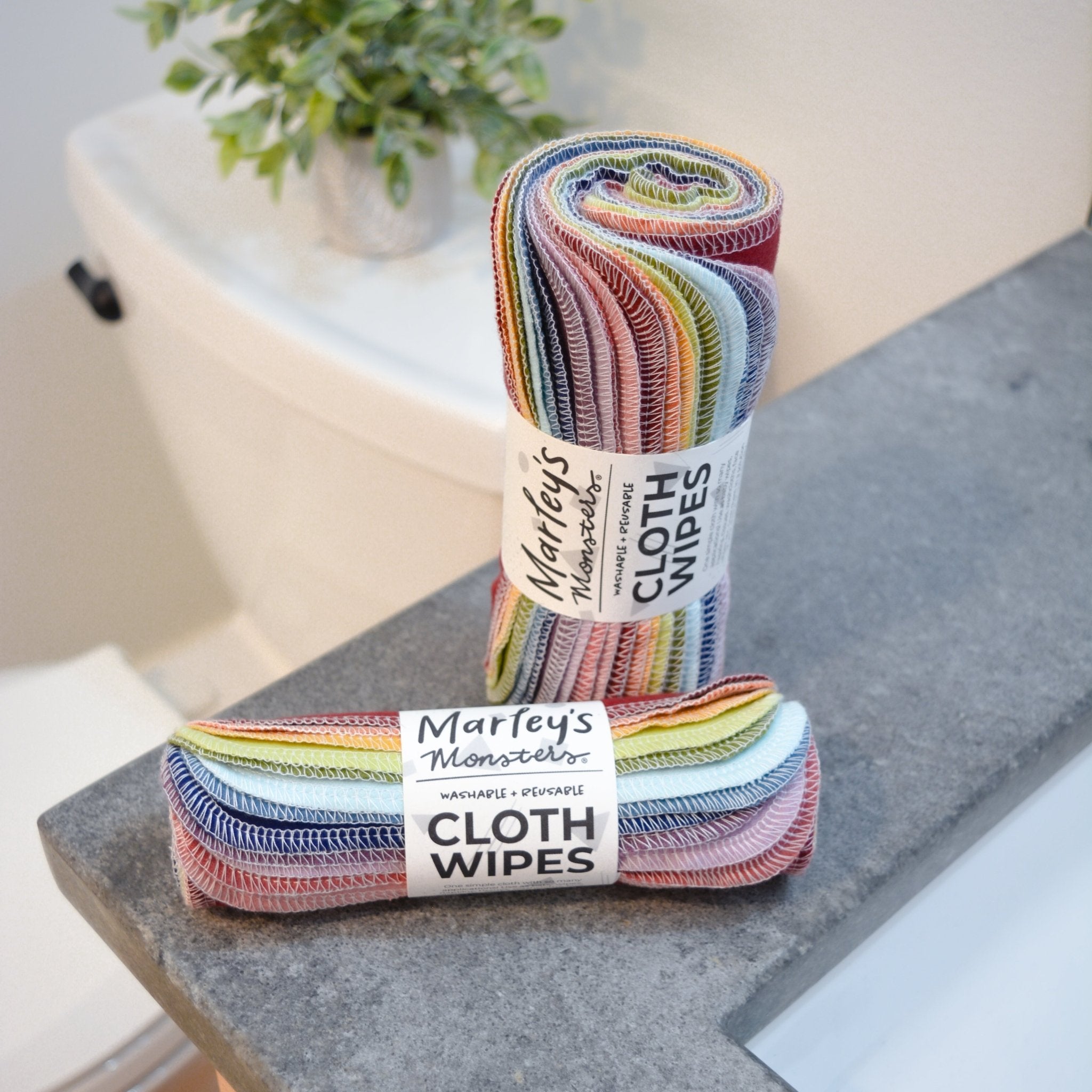Cloth Wipes: Earthy Rainbow - Marley&#39;s Monsters