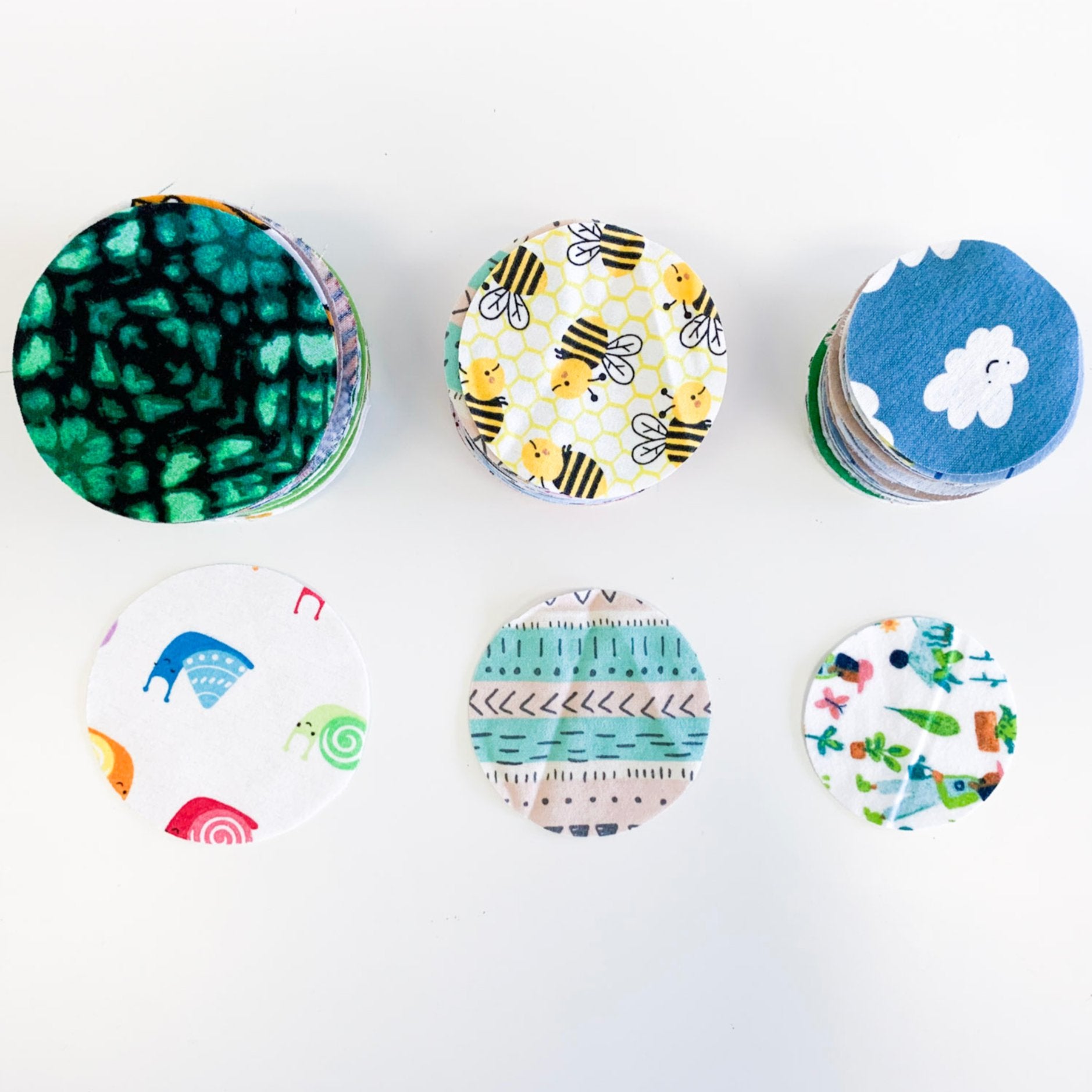 Fabric Scraps: Circles - Marley&#39;s Monsters