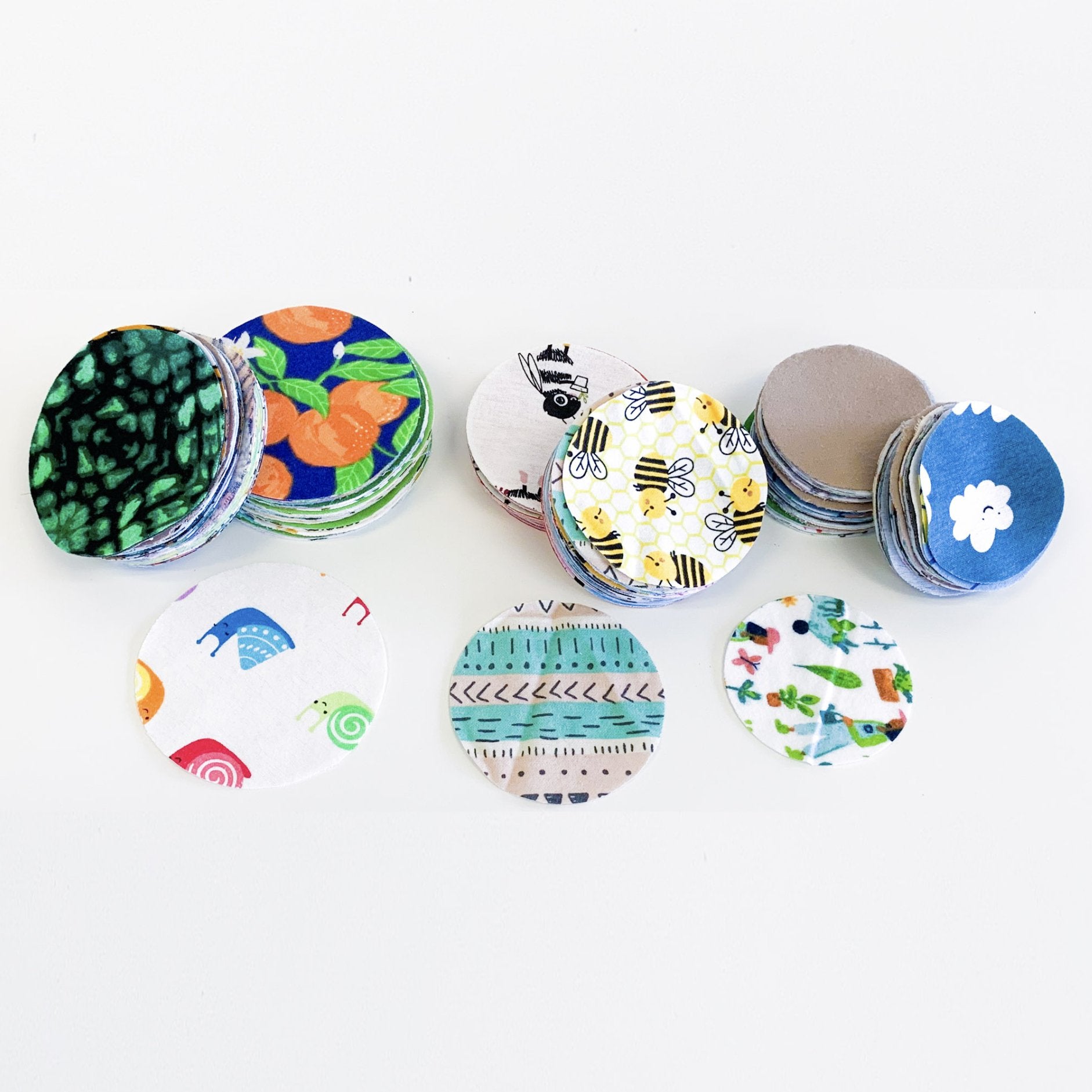 Fabric Scraps: Circles - Marley&#39;s Monsters