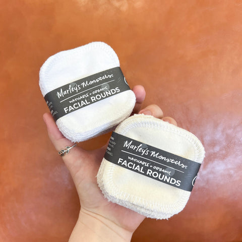 Facial Rounds: Organic Cotton Flannel - Marley's Monsters