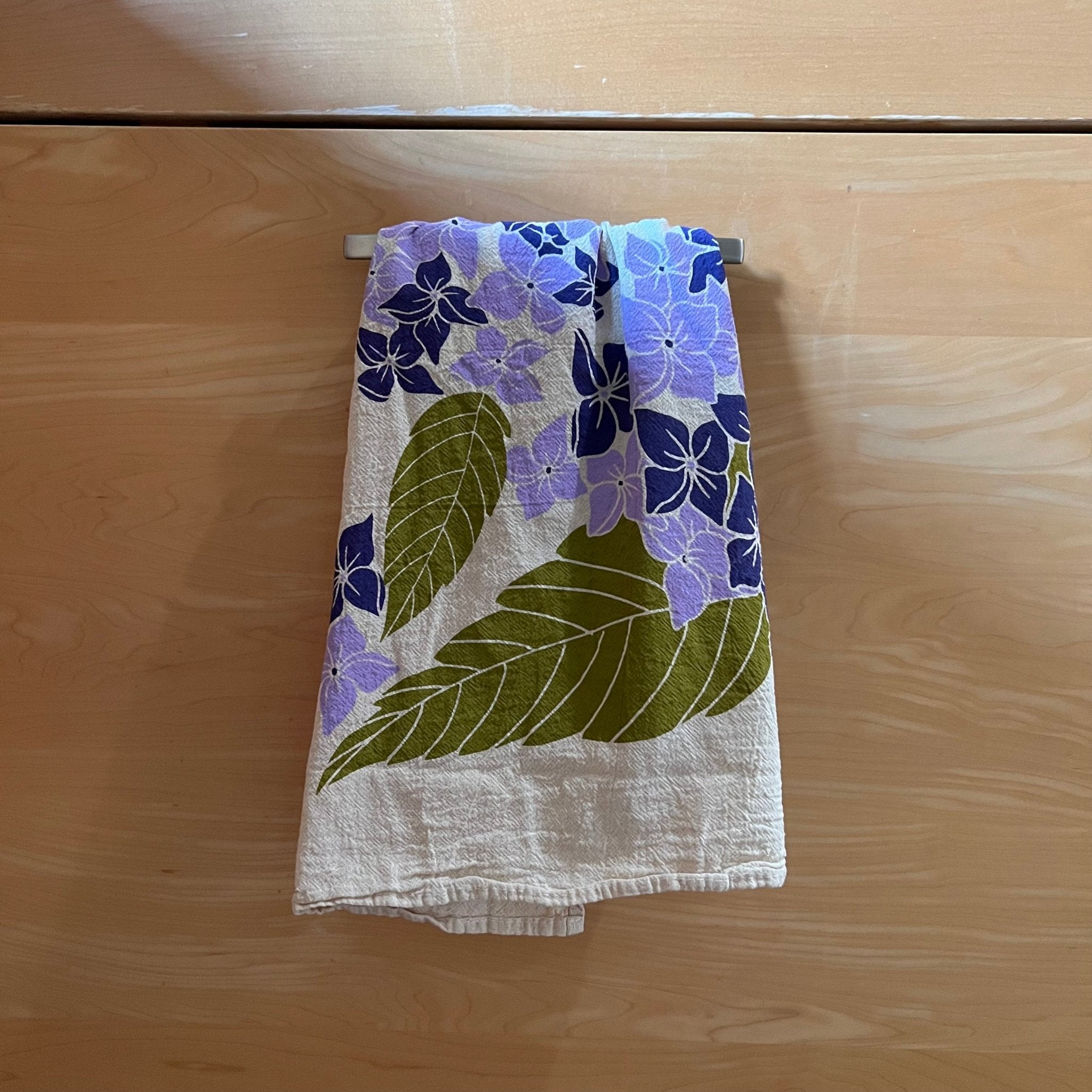 Flour Sack Towel Blue Tea Towel Kitchen Towel Eucalyptus Print 