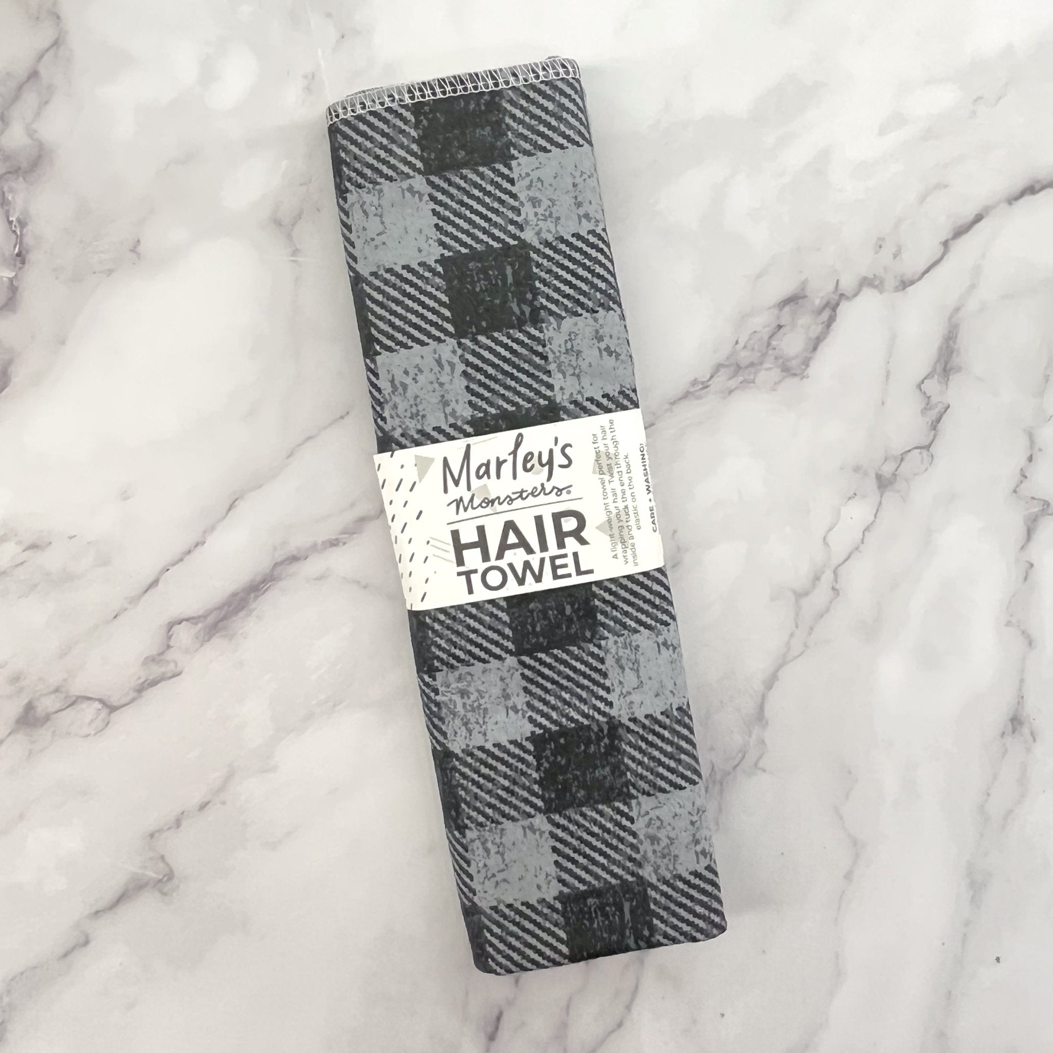 Hair Towel: Flannel - Marley's Monsters