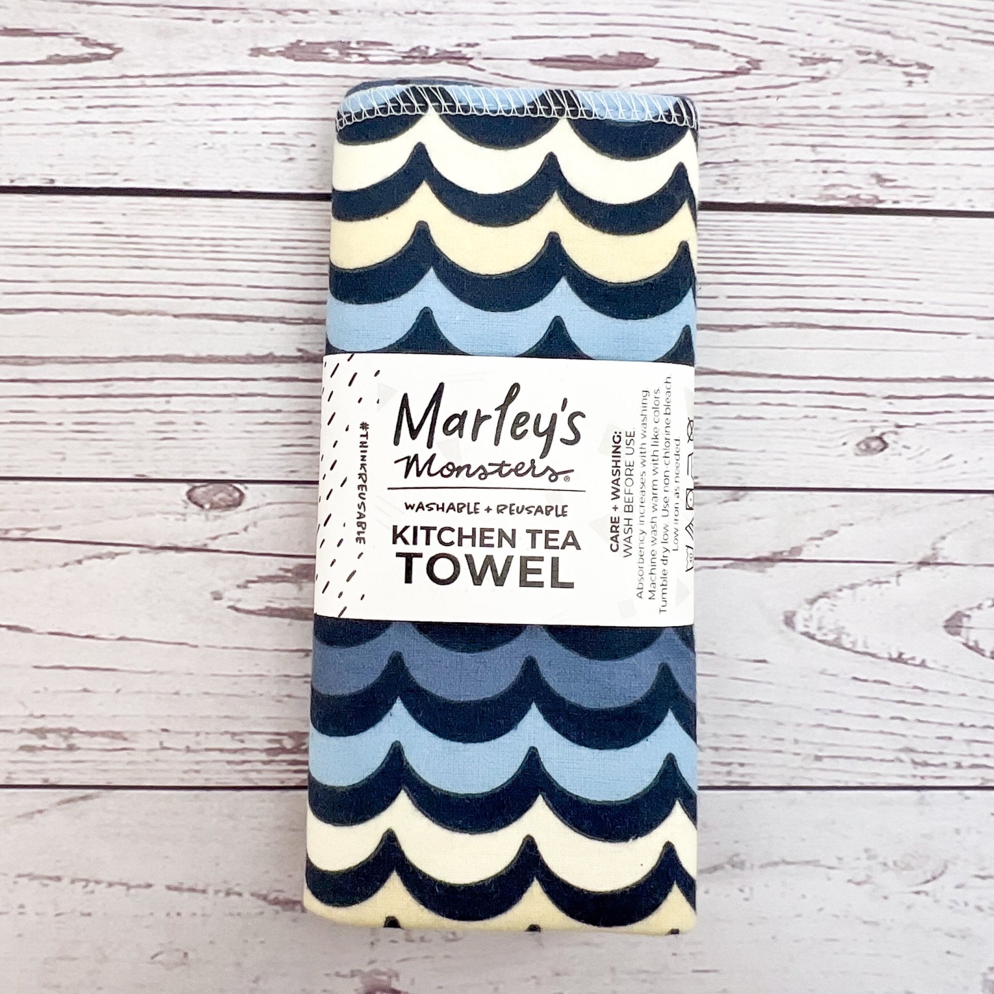 Kitchen Tea Towel: Air B N' Beach Prints | Marley's Monsters Waves