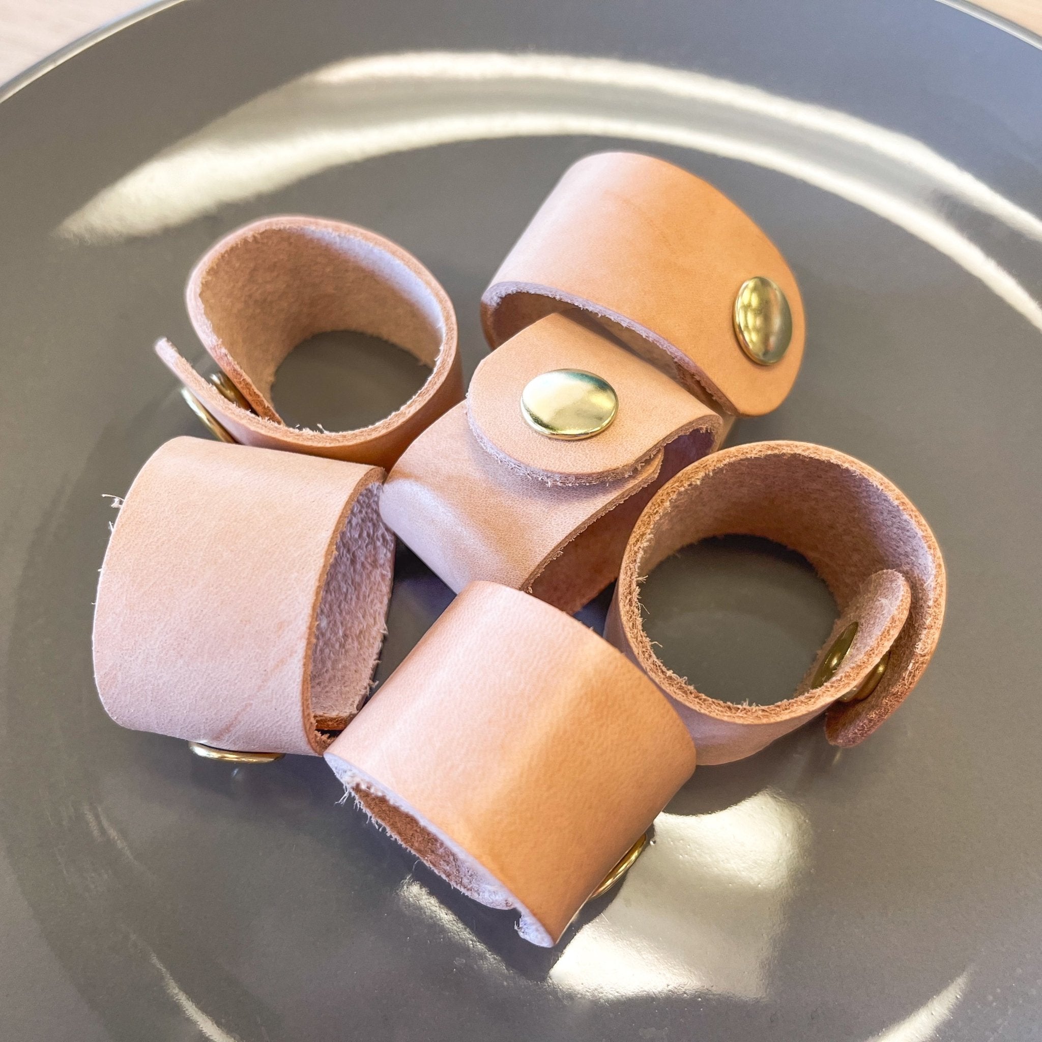 Leather Napkin Rings: Set of 6 - Marley&#39;s Monsters