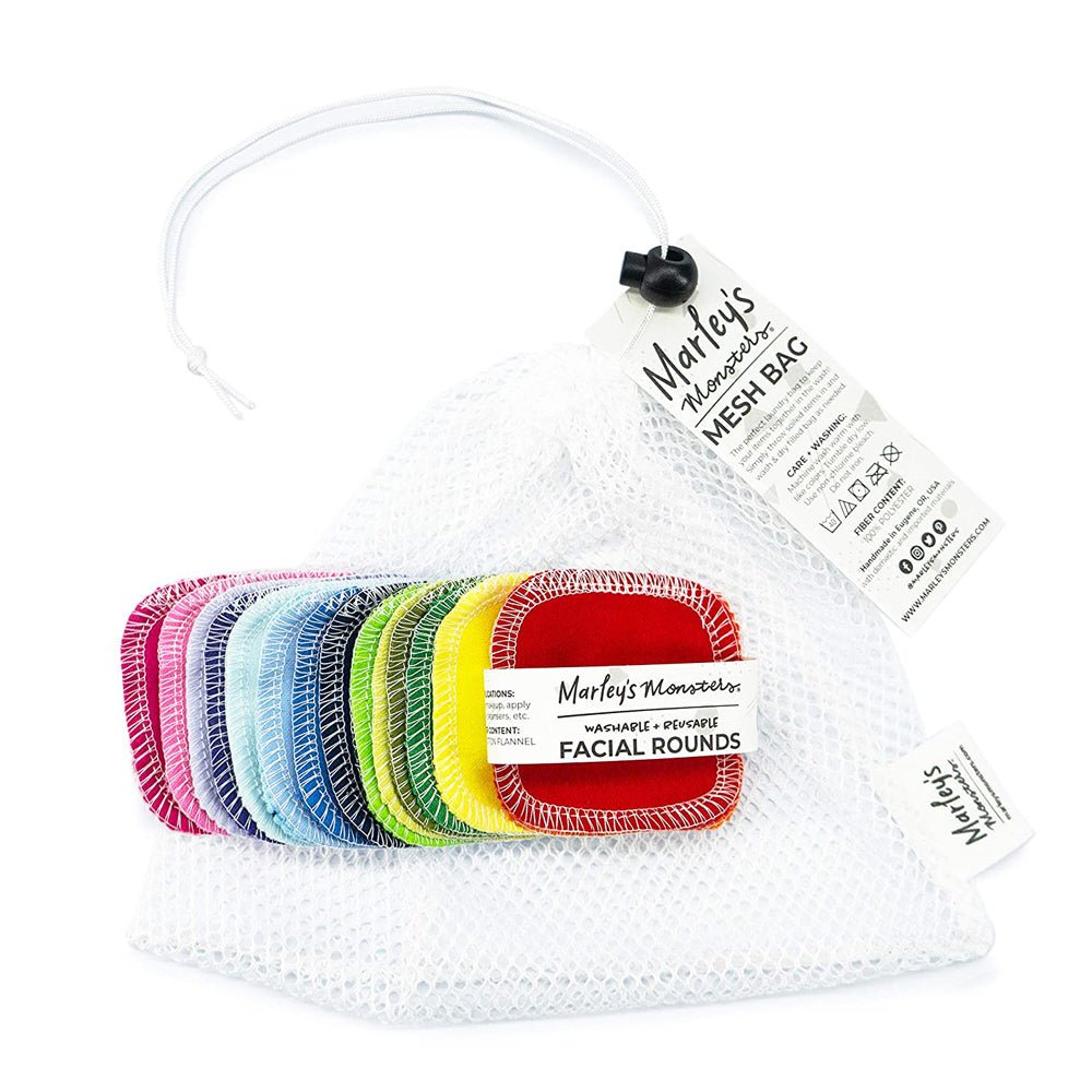 Mesh Laundry Bag & Facial Rounds Set - Marley's Monsters