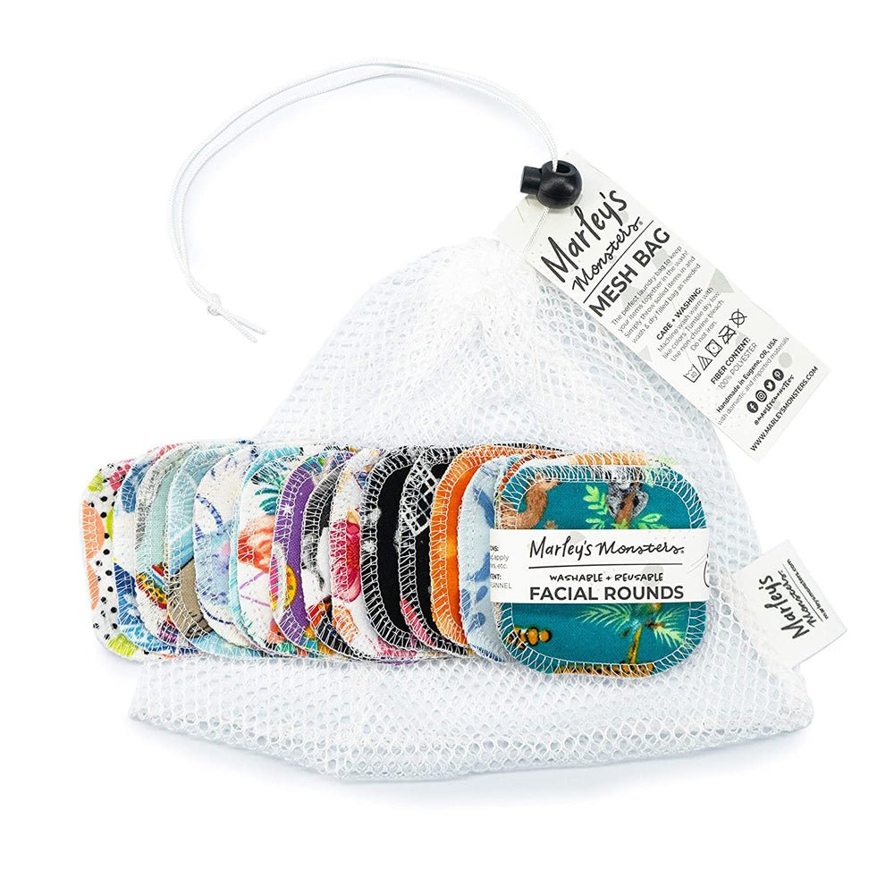 Mesh Laundry Bag & Facial Rounds Set - Marley's Monsters