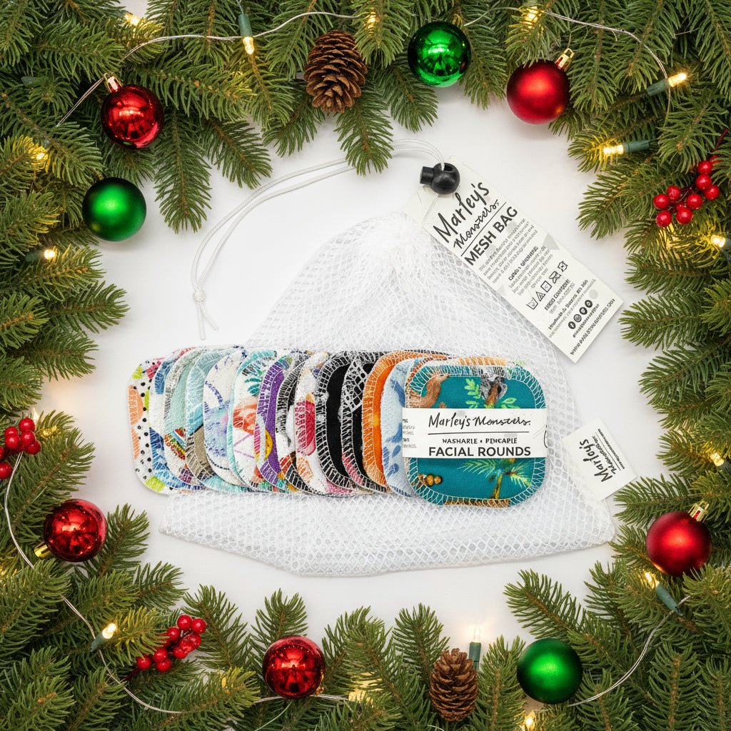 Mesh Laundry Bag & Facial Rounds Set - Marley's Monsters