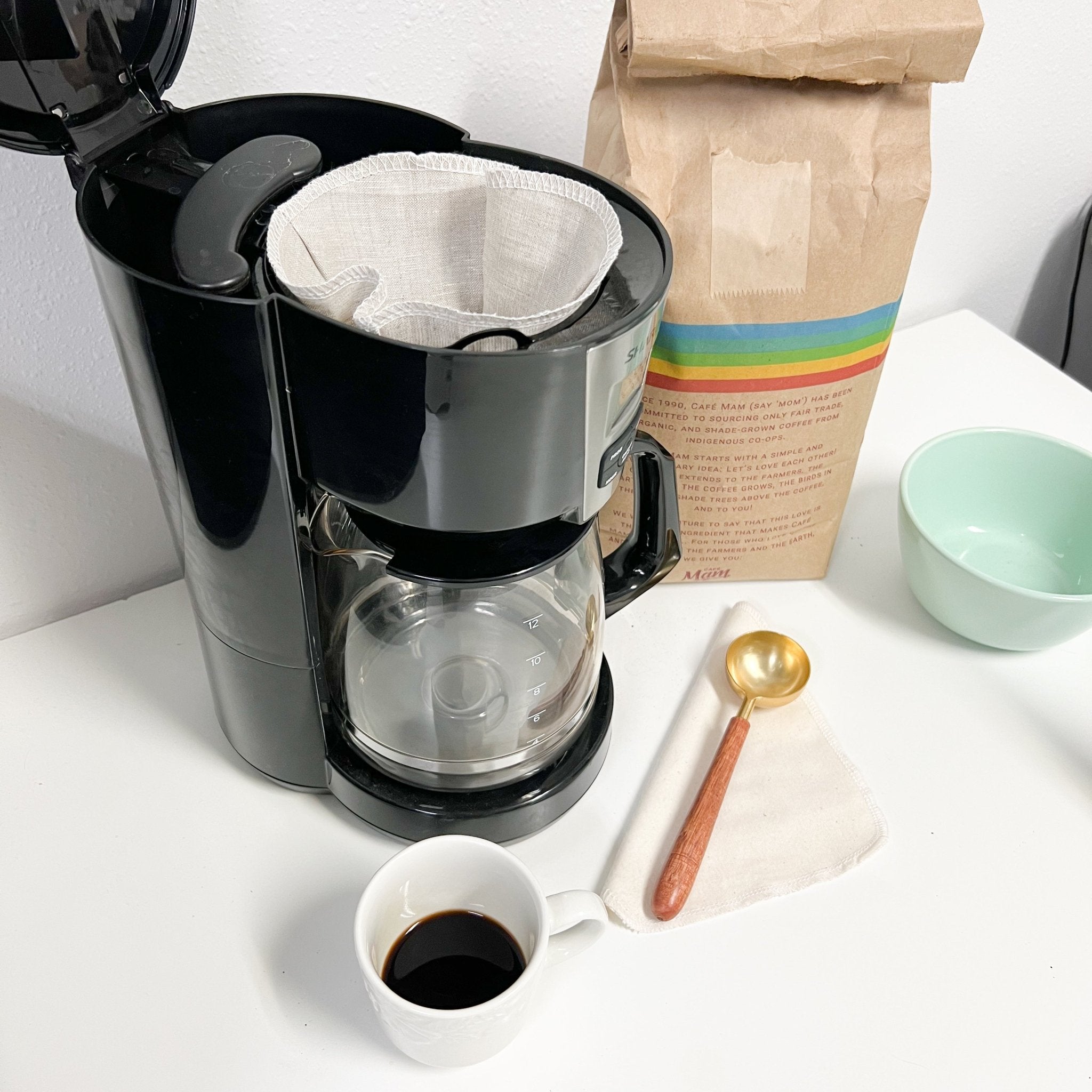 Organic Reusable Coffee Filters: Basket - Marley's Monsters