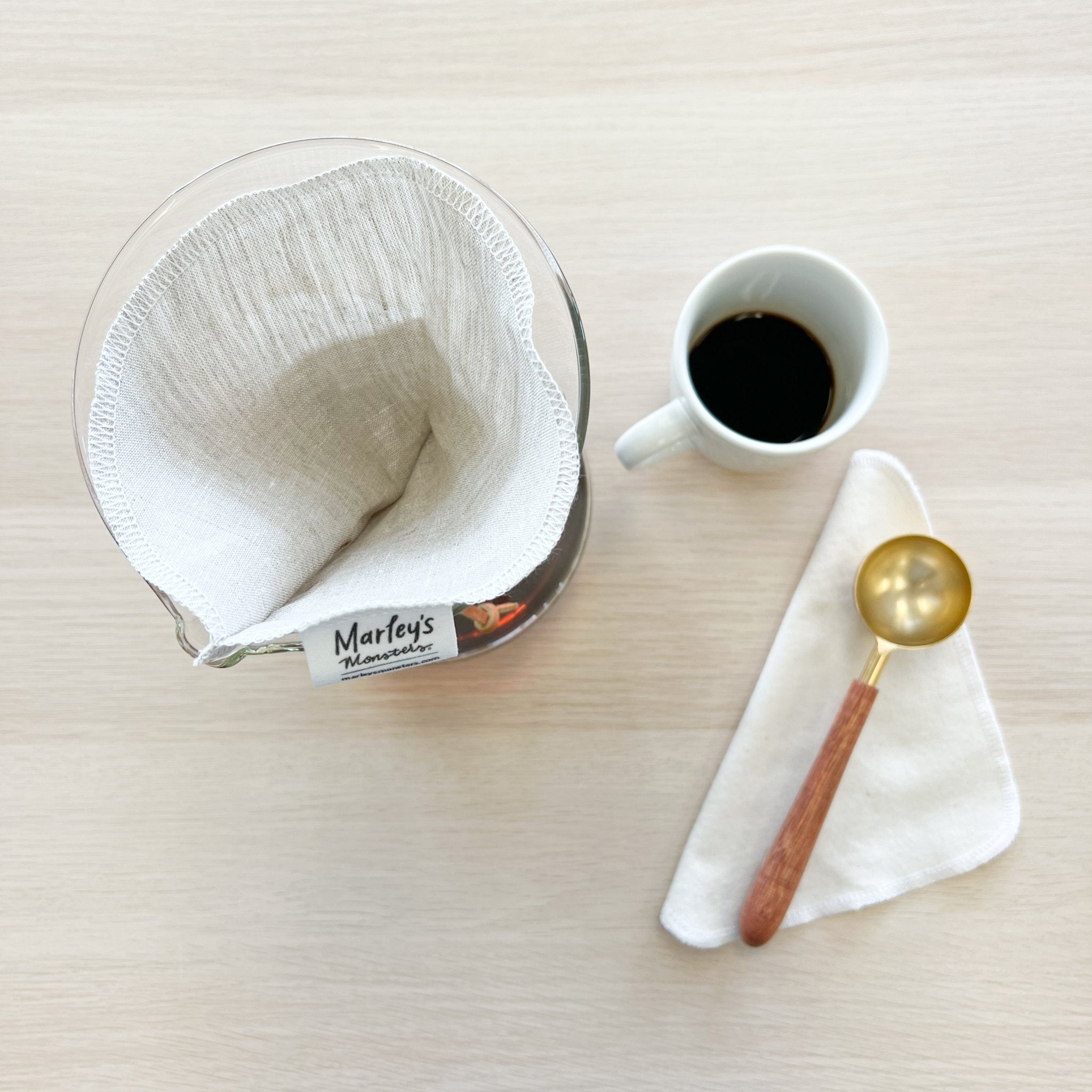 Organic Reusable Coffee Filters: Cone #4 - Marley's Monsters
