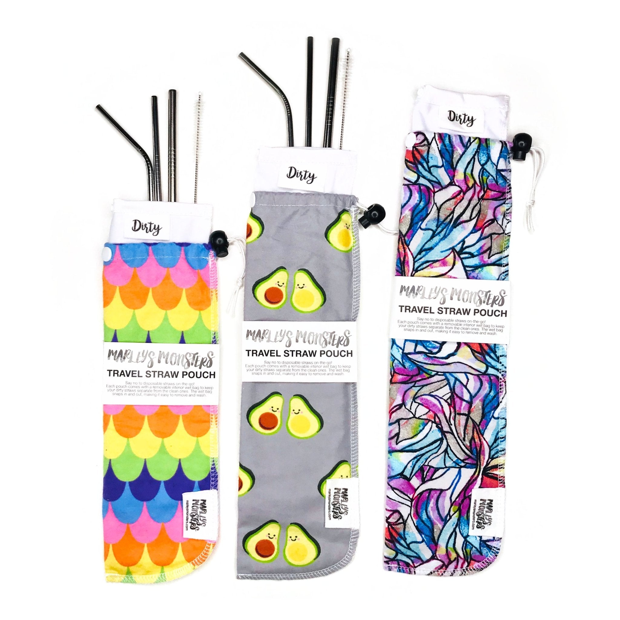 **Overstock** Straw Pouch - Marley's Monsters