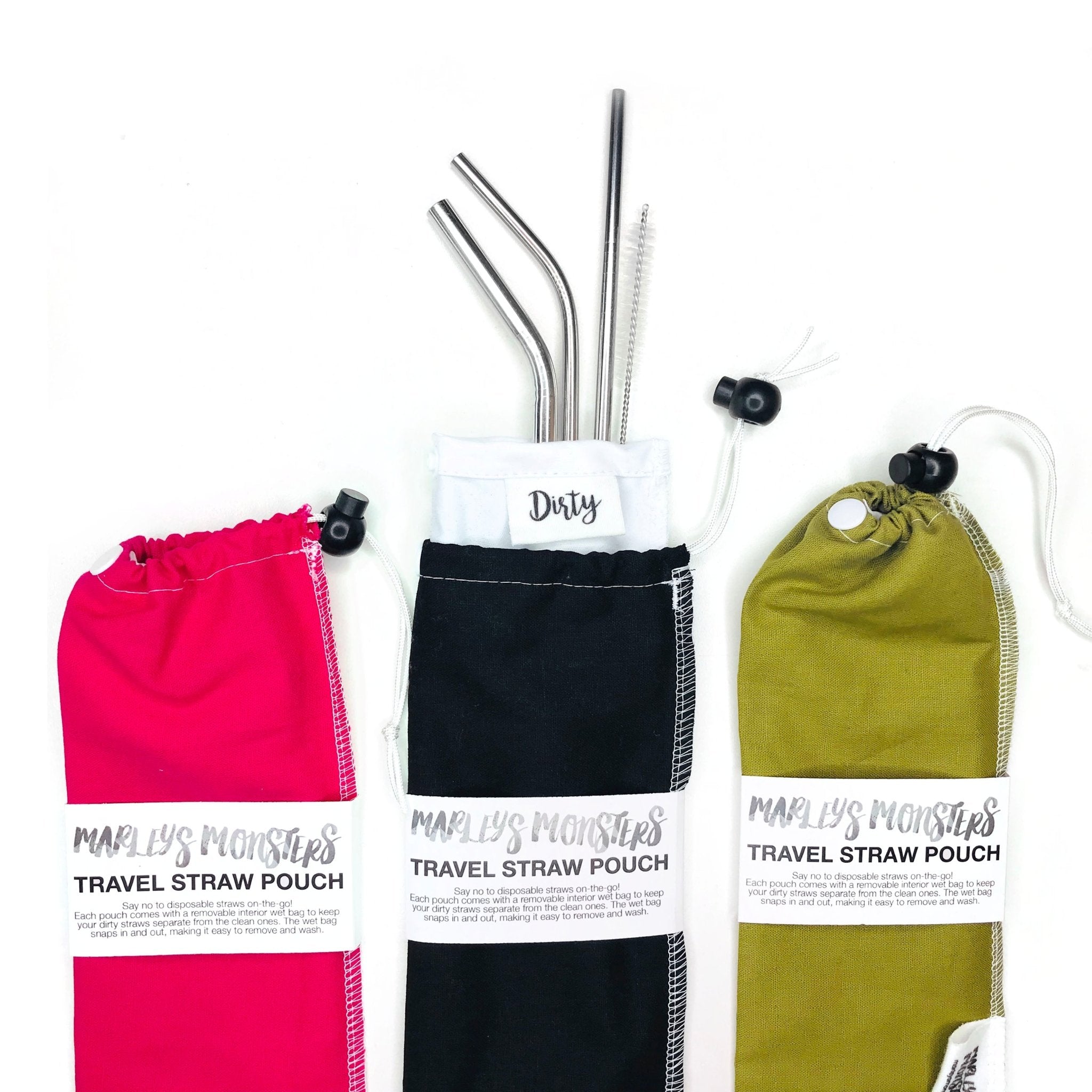 **Overstock** Straw Pouch: Linen - Marley's Monsters